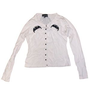 sourpuss bats bride of frankenstein frankengal cardigan sweater gwp of $40 small